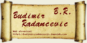 Budimir Radančević vizit kartica